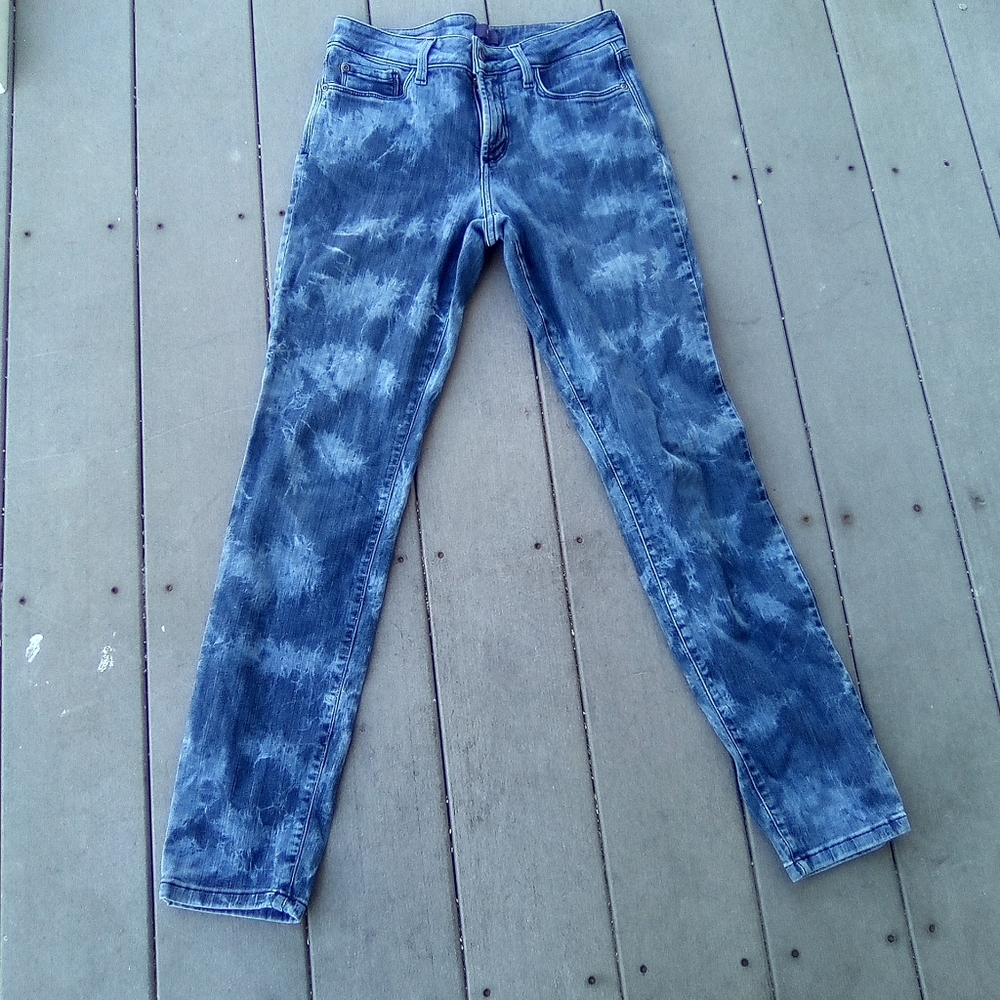 NY DJ Stylish Blue Tie-Dye Women Jeans SIZE 4 - Picture 2 of 5